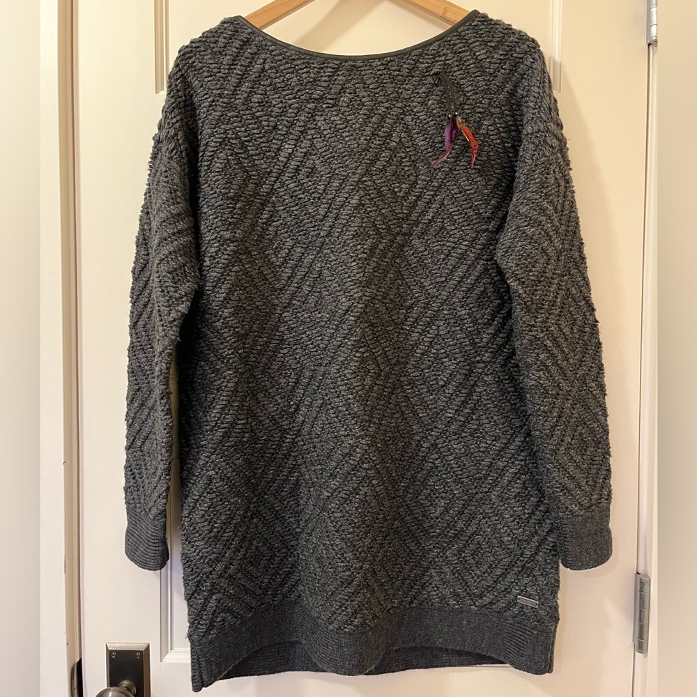 Maison Scotch • Wool Textured Tunic Sweater • Women’s 3 (US M–L) • Zip Shoulder